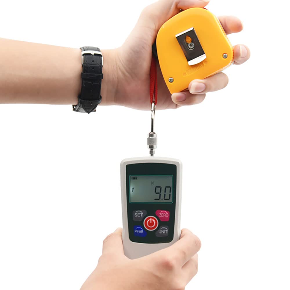 AMF 50N digital force gauge, portable push-pull tester with 3 modes and 4 pressure testing units, readability 0.2 N.