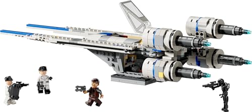 LEGO Star Wars 75399 Rebel U-Wing Starfighter - toy with swiveling wing function & 3 minifigures including Cassian Andor & K-2SO droid - gift for boys 8+ & Andor season 2 fans.