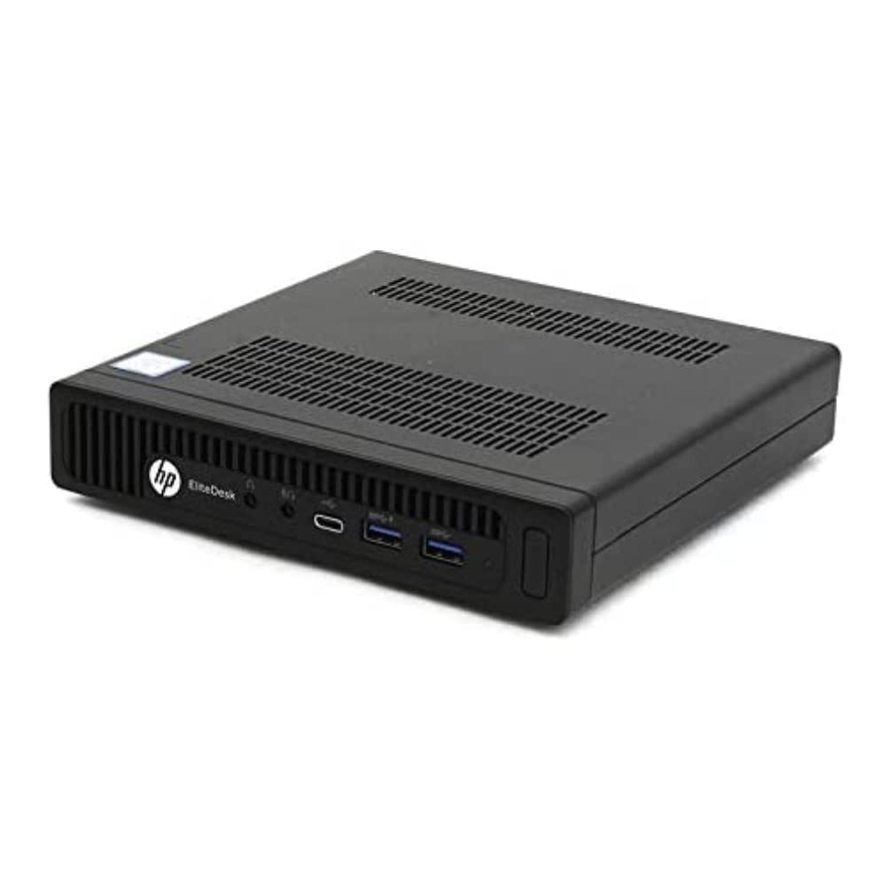 HP EliteDesk 800 G2 Desktop Mini USDT with Intel Quad Core i5, 256GB SSD, 8GB RAM, Windows 10 Pro MAR. Ultra slim desktop computer mini PC, refurbished.