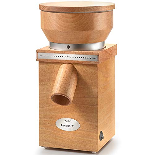 KoMo Fidibus 21 grain mill (250 watts, wood) - Today flour for the cake, tomorrow for pizza or sourdough for bread baking, with the separately available grinding mechanism you can quickly turn it into a spice mill.