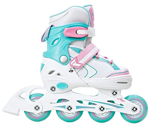 RAVEN 2in1 Ice Skates Inline Skates for Kids Girls adjustable (Lia Mint, 30-33 (18.5cm-20.5cm))