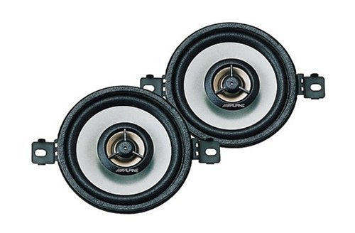 Alpine SXE-0825S 9 cm (3.5 inch) 2-way coaxial speakers & JVC CS-J420X 10 cm 2-way coaxial speakers, 2 pieces.