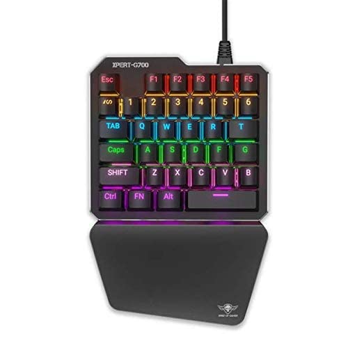 Spirit of Gamer - Xpert G700 - Adapter combined RGB - keyboard and mouse set for PS4, XBOX ONE, PC - mechanical keyboard with one hand - mouse 7 buttons 3200 DPI
