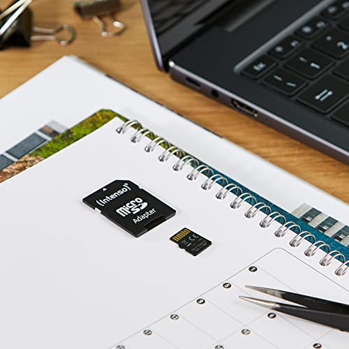 Intenso Premium microSDXC 256GB Class 10 UHS-I Memory Card with SD adapter (up to 90 MB/s), black
