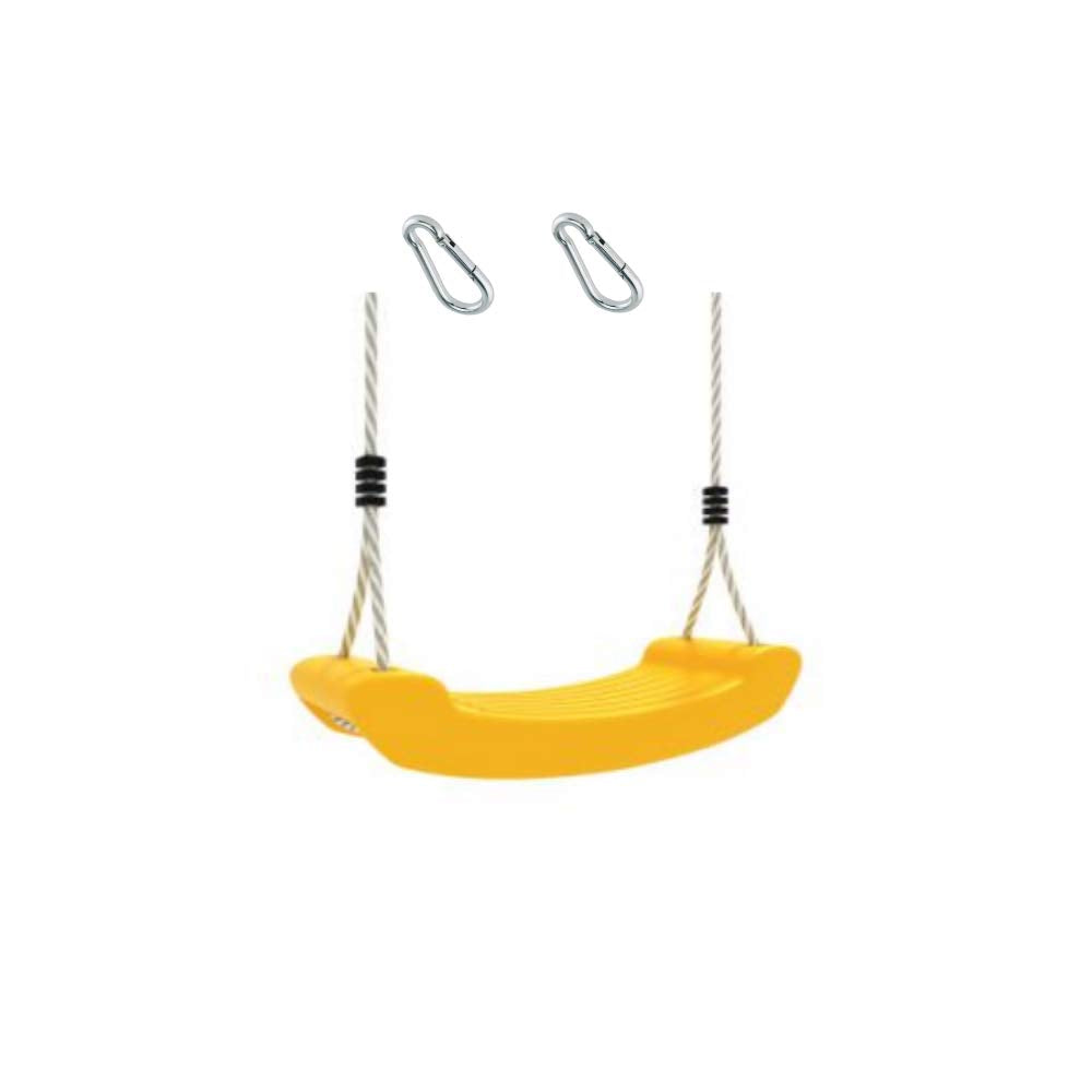 Plastic swing for kids and toddlers | Weatherproof swing seat for indoor & outdoor use | Adjustable ropes | Outdoor toy for boys & girls | blue