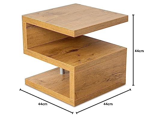 levandeo coffee table Sigi wild oak B x H x D: 44x44x44cm Wooden side table No assembly Fixed glued Living room table