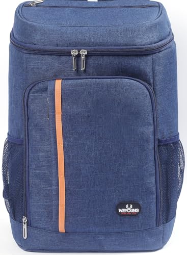 MCXKJ 28L Cooler Backpack Cooling Bag Picnic Bag Large Insulated Cooler Bag for Men Women for Beach/Picnic/Camping/Grill/BBQ/Hiking (Blue)