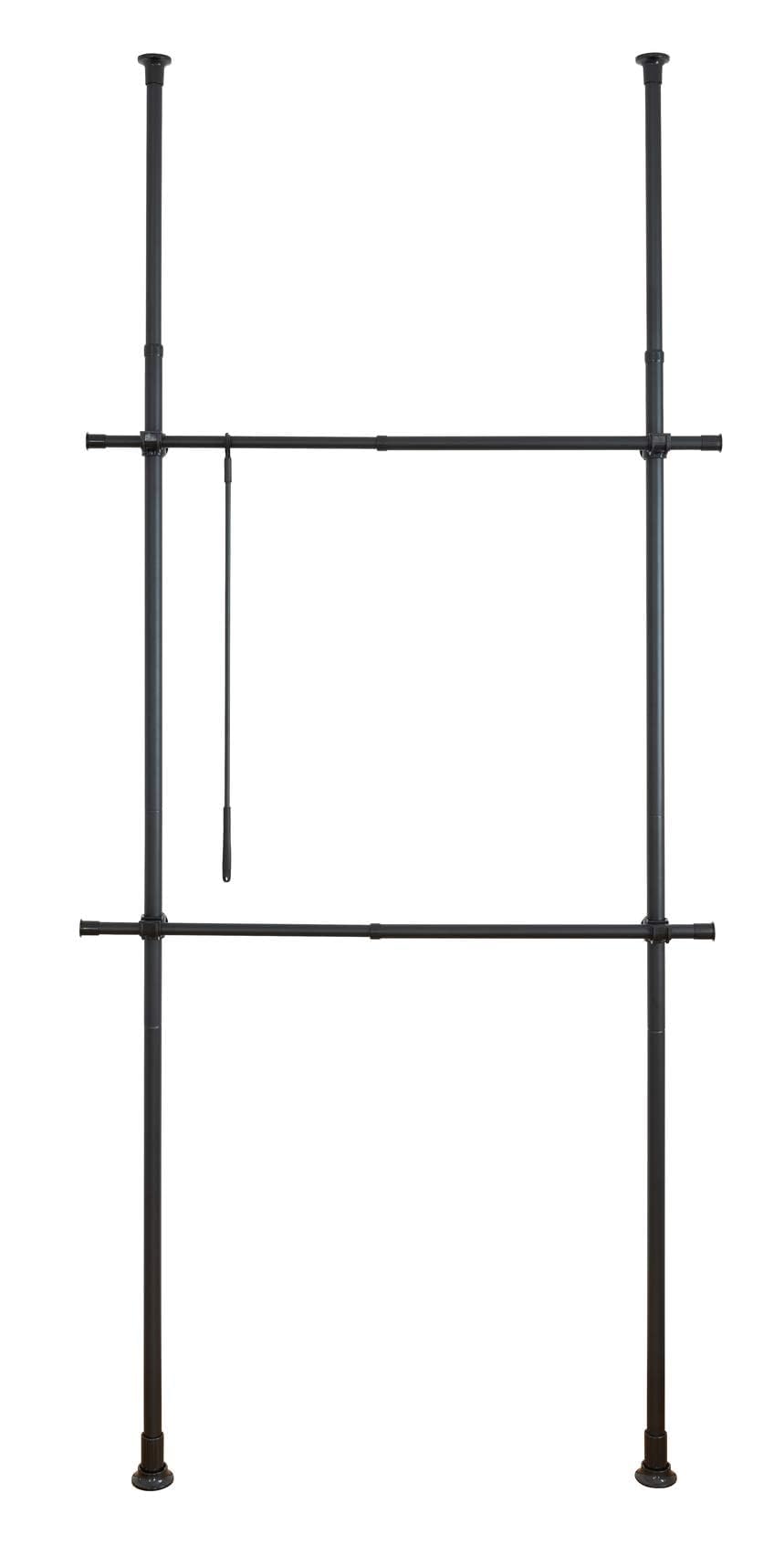 The WENKO Telescopic Wardrobe System Hercules Basic in Black.