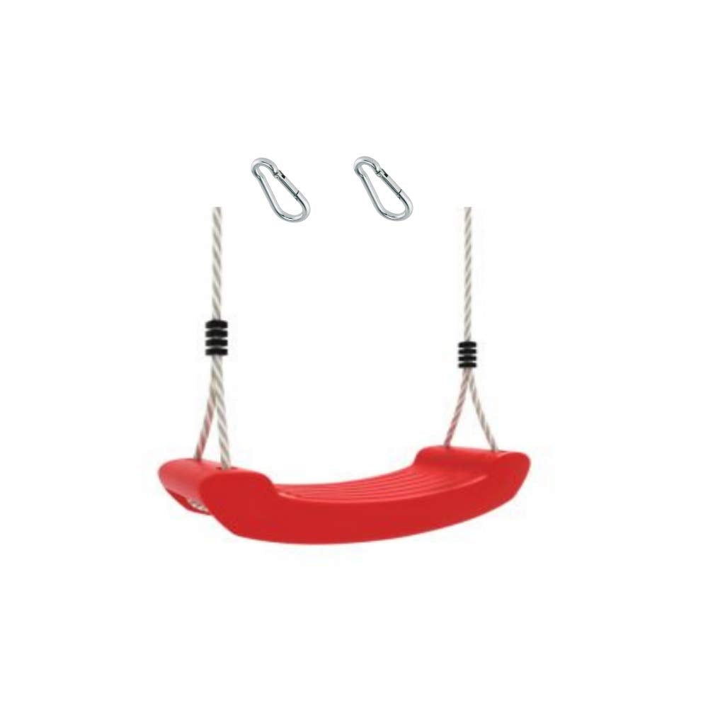 Plastic swing for kids and toddlers | Weatherproof swing seat for indoor & outdoor use | Adjustable ropes | Outdoor toy for boys & girls | blue