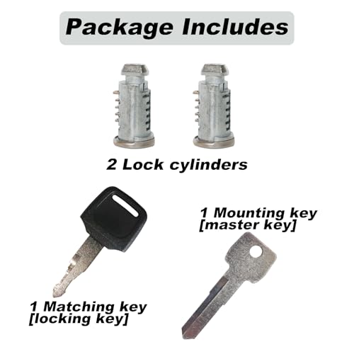 2 lock cores for Thule, One-Key System Includes 2 lock cylinders, 1 key, and 1 control key