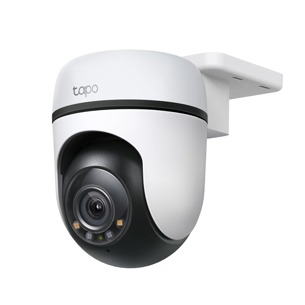 Tapo C51A 2K WiFi Outdoor Surveillance Camera, 360° Pan/Tilt, Full Color Night Vision, Person Detection, Motion Tracking, Two-Way Audio, microSD Card up to 512 GB.