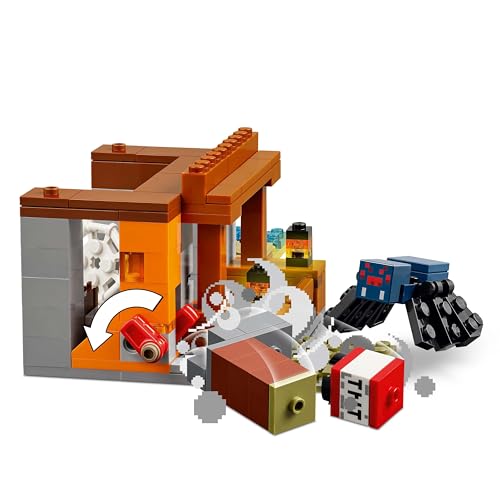 LEGO Minecraft The Armadillo Mine Expedition - Interactive gaming toy with cave spider and wolf figures - TNT function - Gaming gift for boys and girls ages 8 and up - 21269