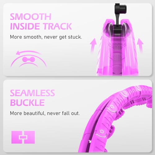 JLoibao Weighted Hula Hoop with 26 sections (142 cm) for adults, weight loss, infinity hoop, plus size, for women, smart training device.