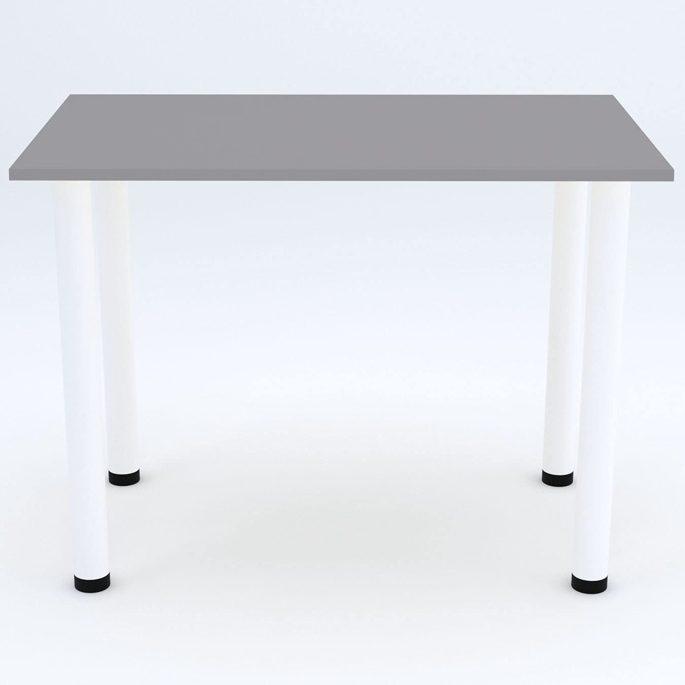 AKKE 70x40 | Dining table - Table with white legs - Kitchen table - Desk | Light Graphite
