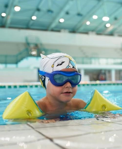 ARENA Spider Kids Mask anti-fog swimming goggles for children, goggles with large lenses, medium-tinted lenses for all environments, UV protection, self-adjusting nose bridge, snug fit