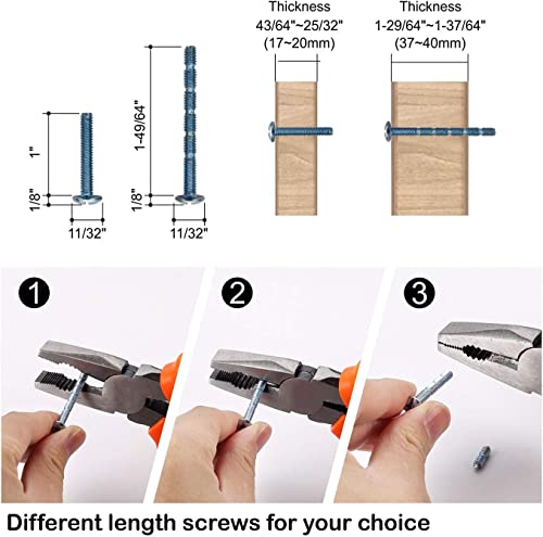 Amerdeco 20pcs Furniture Knobs Cabinet Knobs Polished Chrome Zinc Alloy Drawer Knobs Pulls for Cabinet Door Knob Dresser Knobs Closet Knobs...