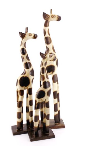 3 piece set 150cm 40cm 30cm wood wooden giraffe family wooden giraffe Africa style GH