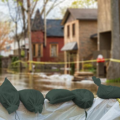 20 sandbags - flood protection sandbag - empty silo sandbags - silo bags water barrier flood (25 x 100 cm)