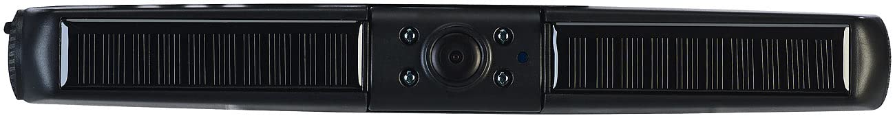 Lescars parking aid: Solar-powered front and rear camera with Full HD and 5" monitor (Solar rearview cameras with monitor, car camera, license plate set for the rear)