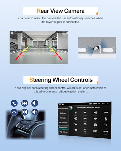 2G+64G CAMECHO car radio for Porsche Cayenne 9PA 2002-2010 with Carplay Android Auto GPS, Android 13 car radio with 9-inch screen HiFi RDS Bluetooth+rearview camera trim Canbus