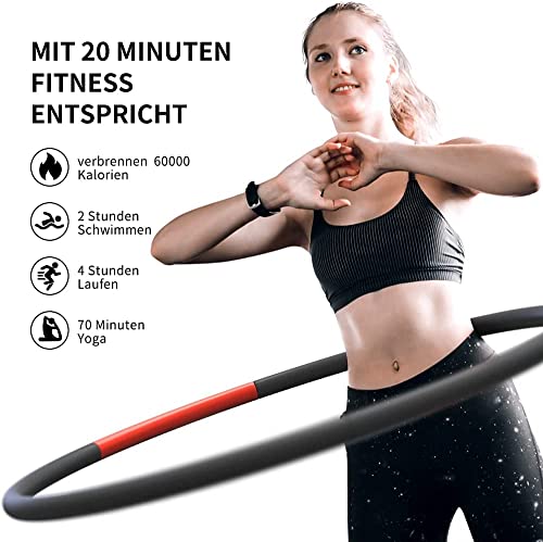 PROIRON Hula Hoop for Adults & Kids, Hula Hoop with 1.2/1.8kg weights and 73-98cm foam, adjustable Hula Hoop.