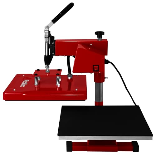 38 x 38cm Heat press Swing-away transfer press Textile press Shirt press Sublimation printing Touchscreen Adjustable pressure Ink or vinyl 250°C DIY business 10 sublimation sheets