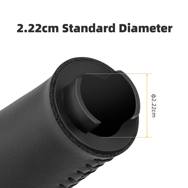 ROCKBROS Ergonomic Bike Grips 22.2mm, Non-Slip MTB Handlebar Grips with Gel & PU Leather, Comfort Grip with Lock-On Design, Shock-Absorbing Handle Grips for Bike, Mountain Bike, E-Bike, Road Bike