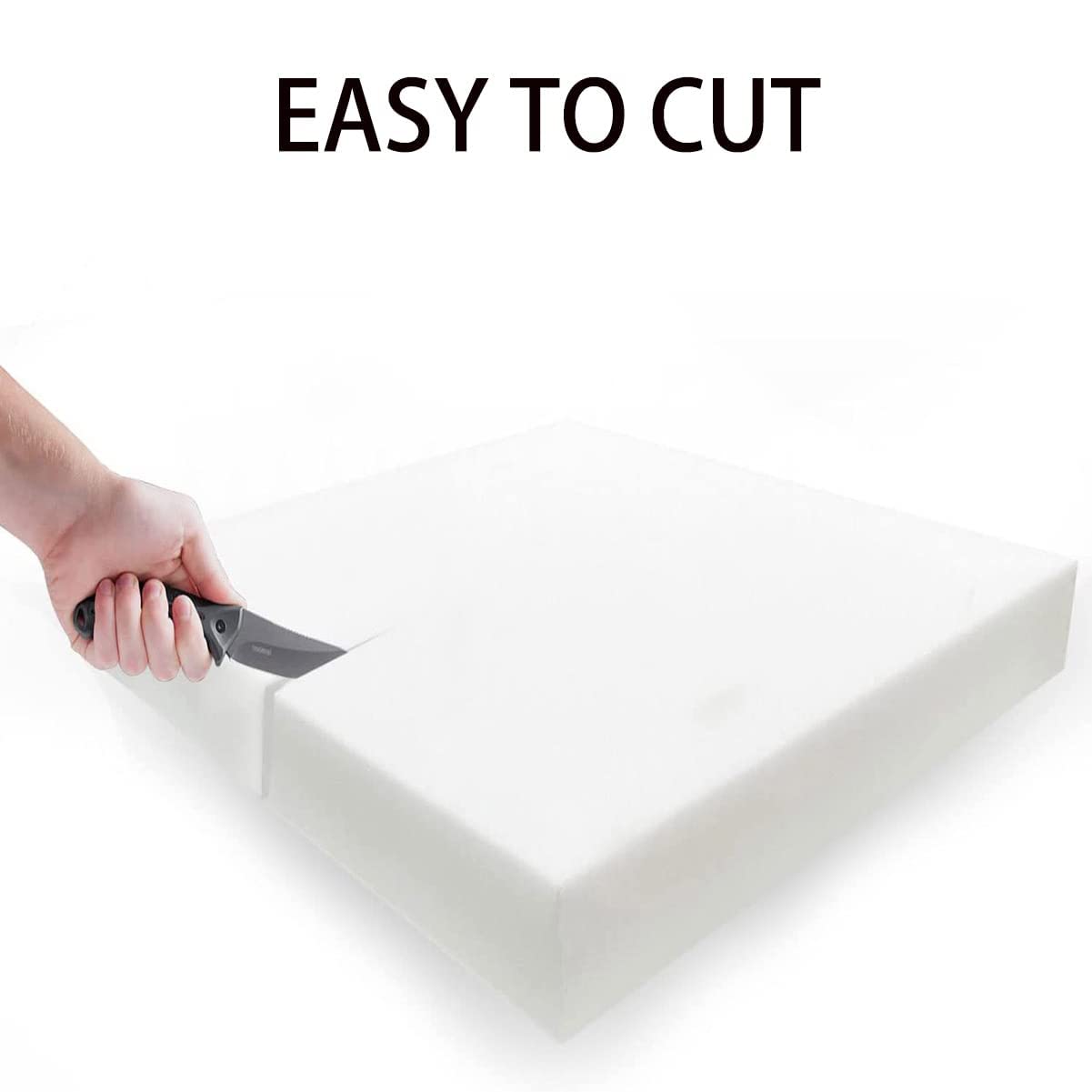 YURO Extra Long Foam Pillow - high-density cushion foam pad for floor mattress and seat cushion.