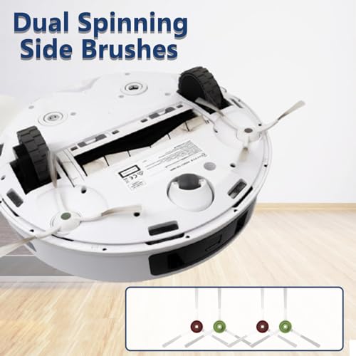 16 pieces Replacement Parts Accessories Compatible with Ecovacs Deebot T20e OMNI/T20 OMNI Vacuum Cleaner, 1 Main Brush + 2 Filters + 4 Side Brushes + 4 Cleaning Cloths + 4 Vacuum Bags + 1 Cleaning Brush