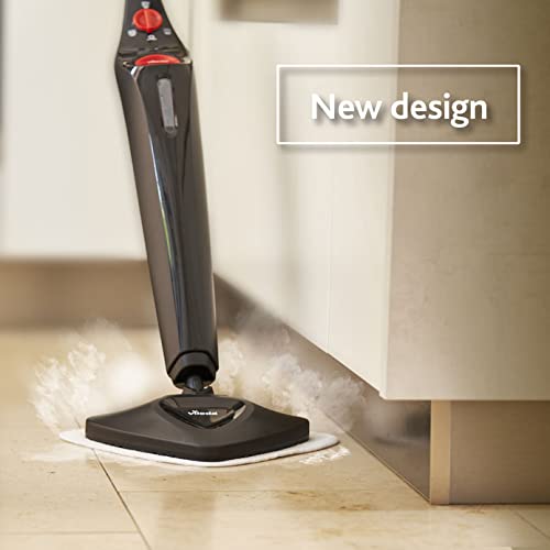 Vileda Steam Plus steam cleaner with 2 microfiber pads | Hygienic floor cleaner for all floors & carpets | Antibacterial without chemicals | Heating time: 15 seconds