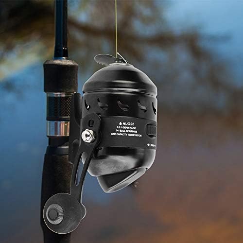 Angel Capsule Reel, Spincast Reel Fishing Reel Jg25 3.3:1Gear Ratio Casting Reel Inner Line Shooting Fish Wheel Closed Fish Dart Wheel Built-in Round Fish Reel For