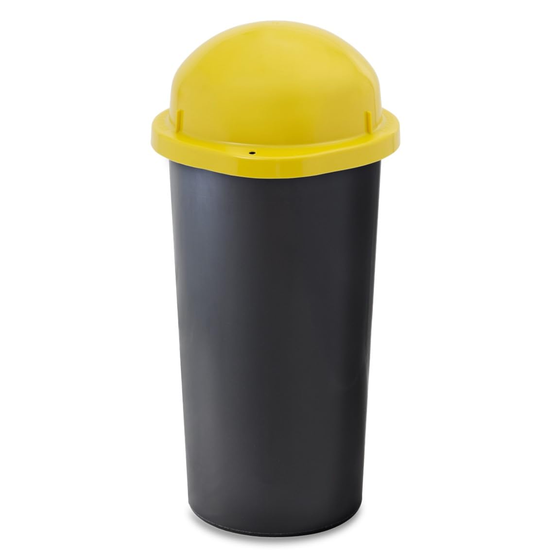 KUEFA HD 60L trash bag stand, trash can, with clamp ring for yellow bag/trash bag, solid, odor-proof and UV-resistant, universally applicable (yellow)