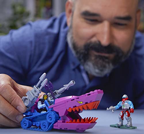 Mega Construx HHD16 - Masters of The Universe Snake Mountain building set, for ages 14+ & HDK07 - Construx Masters of The Universe Land Shark battle vehicle kit, Motu, building toy for kids ages 8+