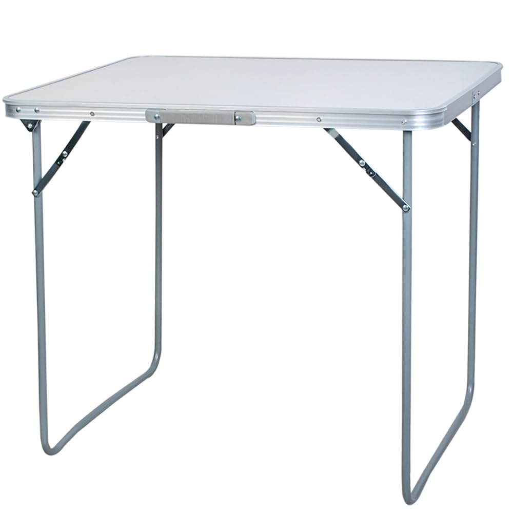 TRIZAND folding table for balcony kitchen market camping small collapsible loadable 20 kg multifunction table 80 x 60 cm white 23500