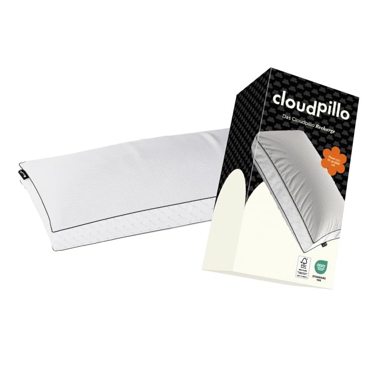 Cloudpillo Recharge Memory Foam Pillow 40×80 cm - Ergonomic & Adjustable Height - Luxury Hotel Quality - Oeko-Tex Certified