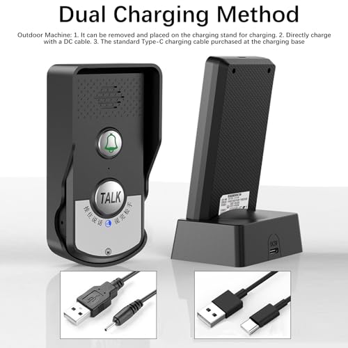 2-way voice intercom Wireless intercom doorbells Rechargeable wireless intercom for home classroom office