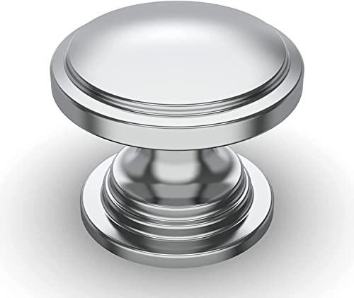 Amerdeco 20pcs Furniture Knobs Cabinet Knobs Polished Chrome Zinc Alloy Drawer Knobs Pulls for Cabinet Door Knob Dresser Knobs Closet Knobs...