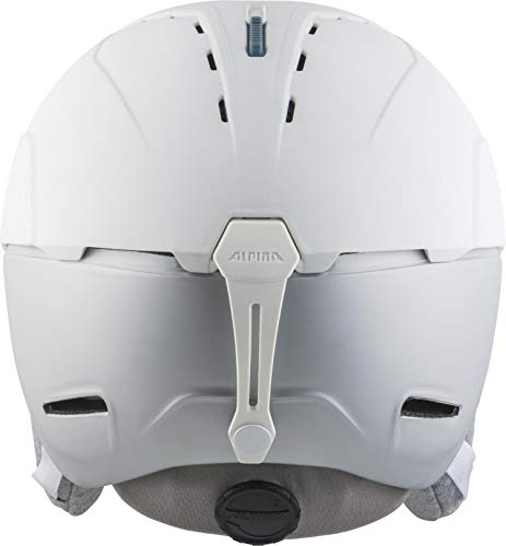 Alpina Spice - Safe, Customizable & High-Quality Ski Helmet for Adults, White-SkyBlue matte, 52-56 cm