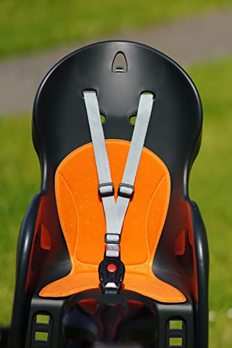 Prophet Bicycle Child Seat | Child seat for seat tube mounting | for children between 9 and 22 kg | gray orange