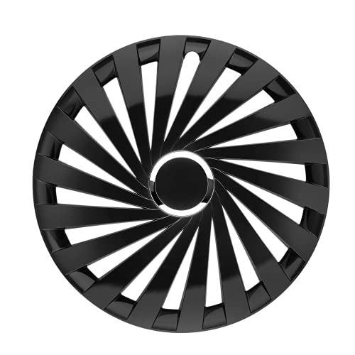 in.pro. engineering wheel trim Warrior 17 inch glossy black with chrome ring set of 4 pieces