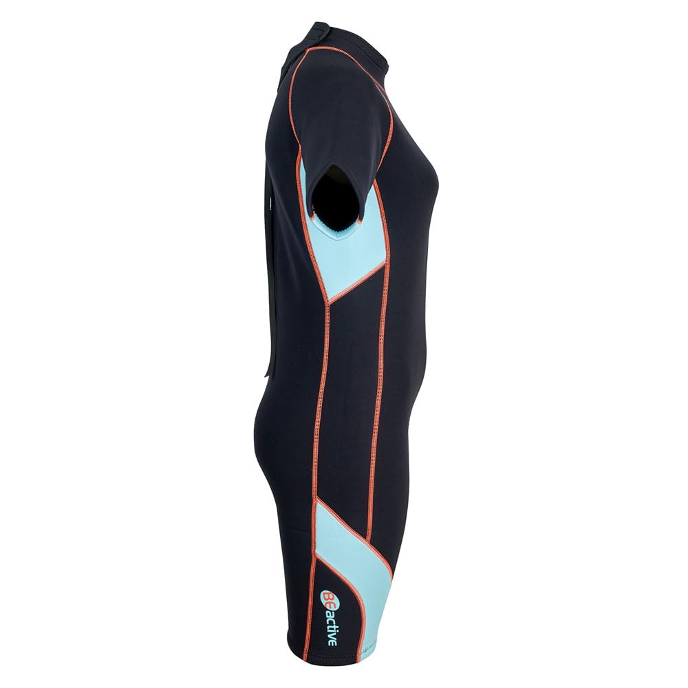 Beco shorty wetsuit for women made of 3 mm CR neoprene, warm ladies' wetsuit with UV protection UPF 50+ and convenient back zipper - in size XL.