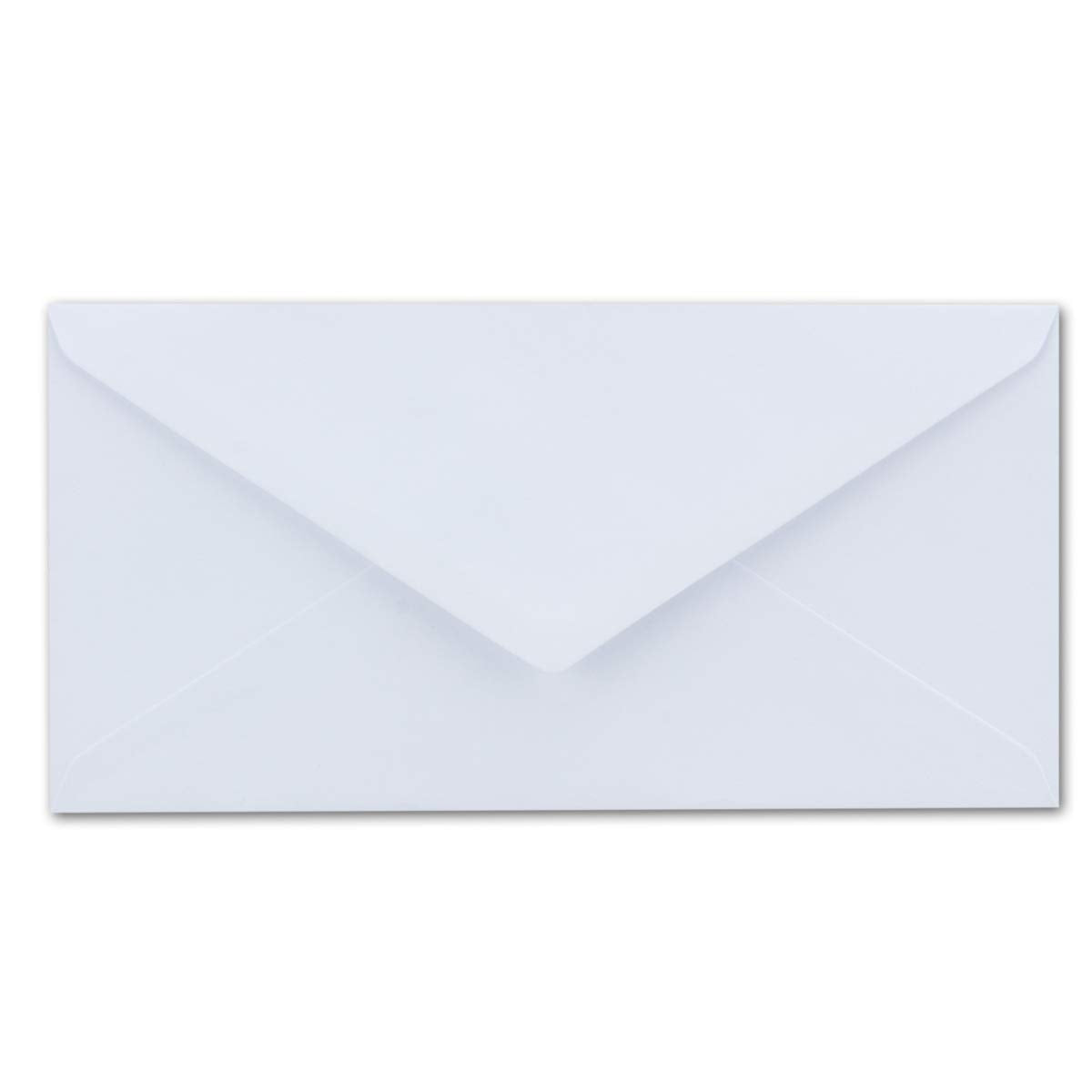 25 envelopes size DIN Long - White with gold metallic inner lining - 110 x 220 mm - wet adhesive - festive envelopes for Christmas