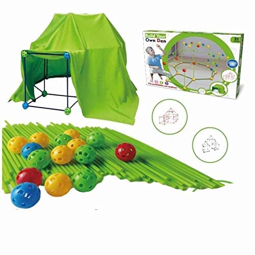 TLHWIN Kids Fort Building Kits Educational Toys Build Castles Tunnels Tent Rocket Tower Toy Sets Indoor & Outdoor Educational Toys DIY Building Kits Construction Toys Birthday Gift for Kids (157PCS)