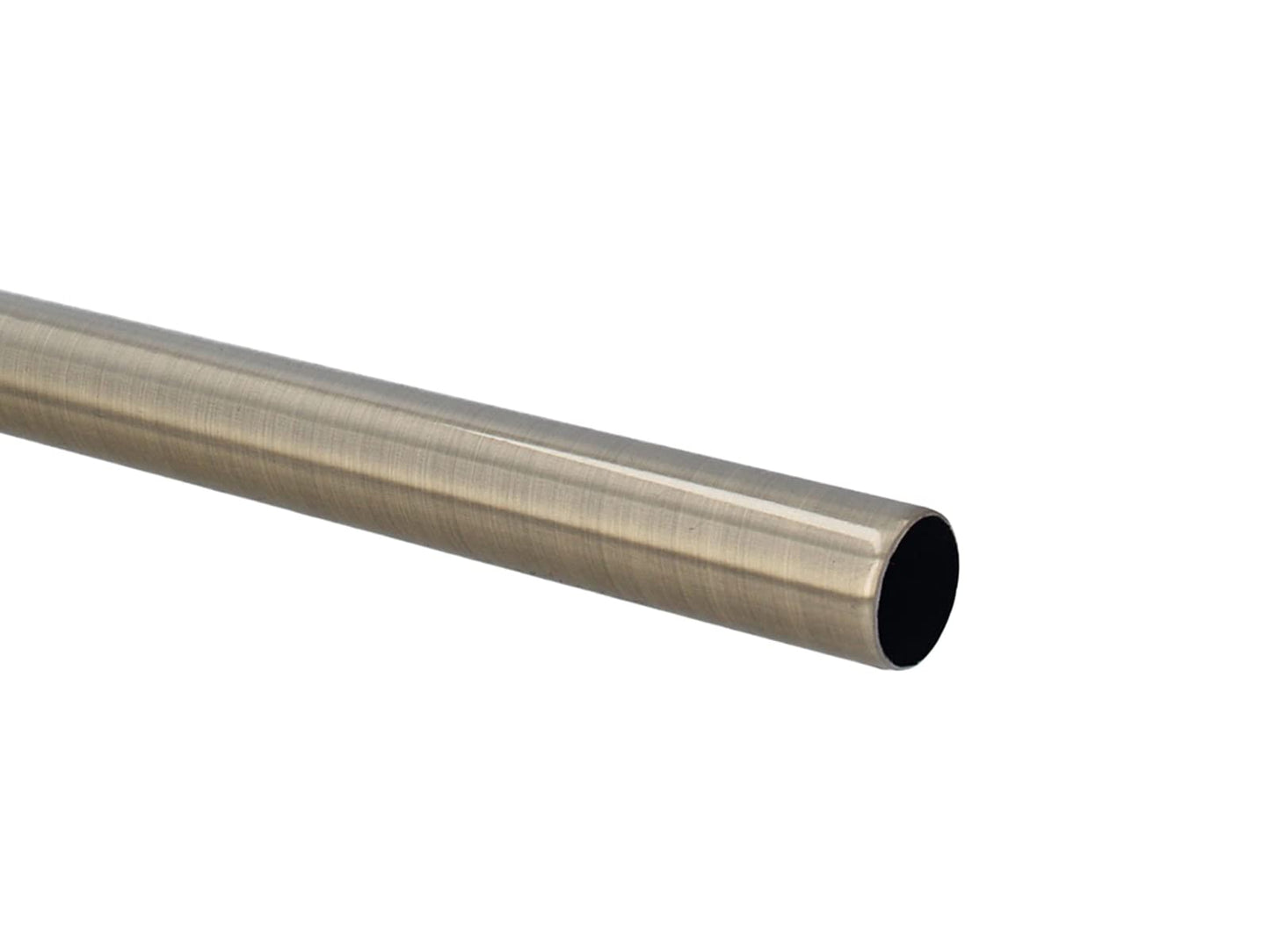25mm curtain rod, wall-mounted, antique brass finish, 200 cm long.