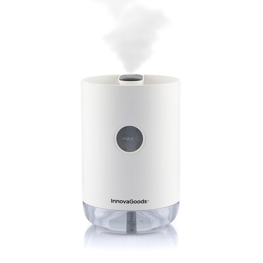 InnovaGoods® Vaupure ultrasonic humidifier quickly and easily humidifies the air, rechargeable and elegantly designed, ideal for home and work.