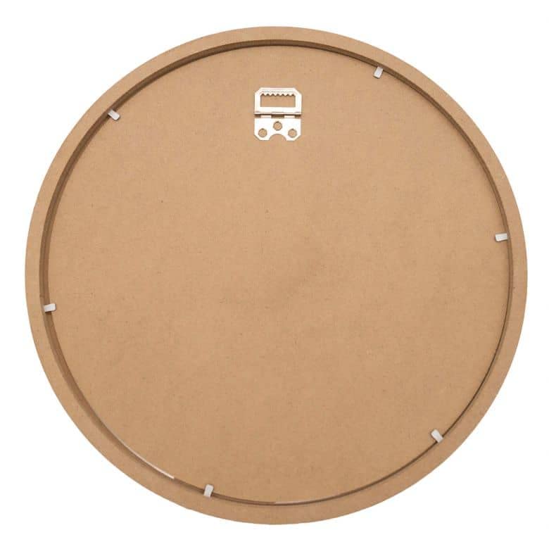 K&L Wall Art Round Wooden Picture Frame Natural for 30cm Ø Posters MDF Wood Frame Modern Living Room Hallway Round Wood Look