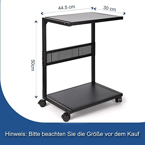 Which PC Stand Iron Computer Stand 2 Layer CPU Holder with Wheels for Desk (C-Style Small)