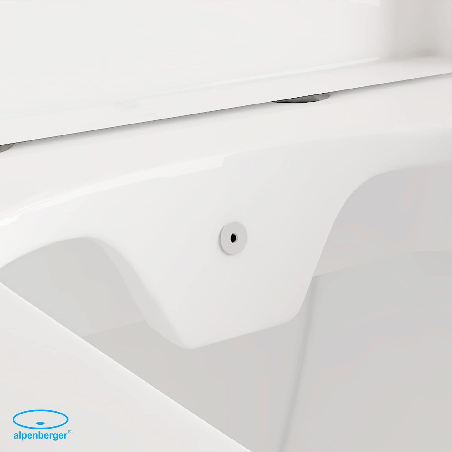 Alpenberger Shower WC | Toilet with intimate shower | Wall-mounted toilet with bidet function | Rimless wall-hung toilet with nano coating | Toilet seat with soft-close function | Compatible with Geberit