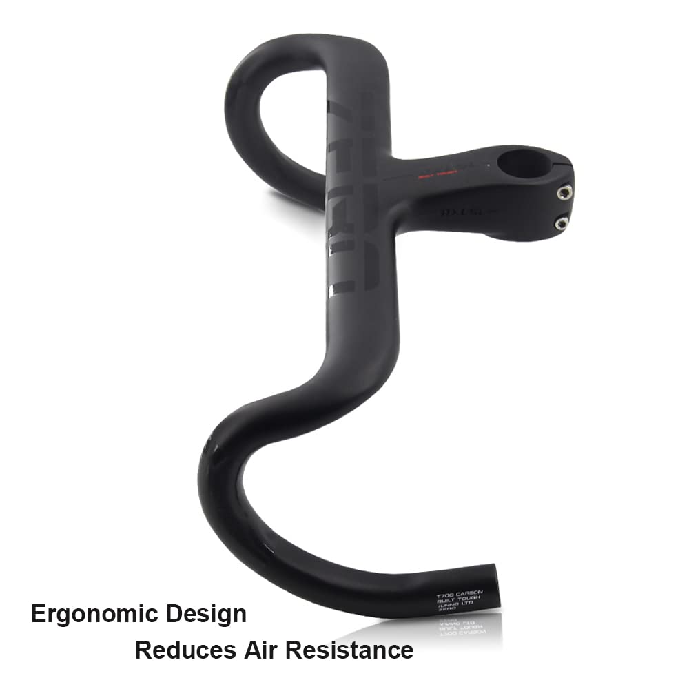 RXL SL carbon handlebar road bike with stem 1-1/4" integrated carbon handlebar 1-1/8" internal routing UD matte finish 400 * 120mm