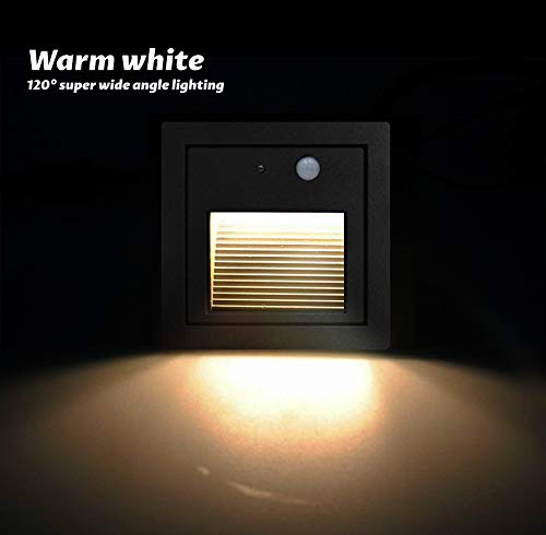 Arote 3W LED stair lighting staircase light 230V IP65 waterproof square recessed light recessed spotlight step lighting stair light step light lighting corridor light night light lamp aluminum